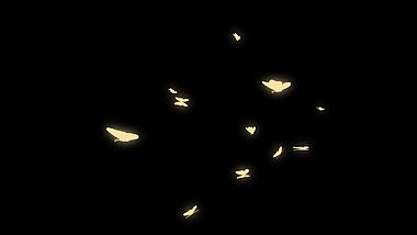 漂浮金色发光蝴蝶飞舞蝴蝶视频的预览图