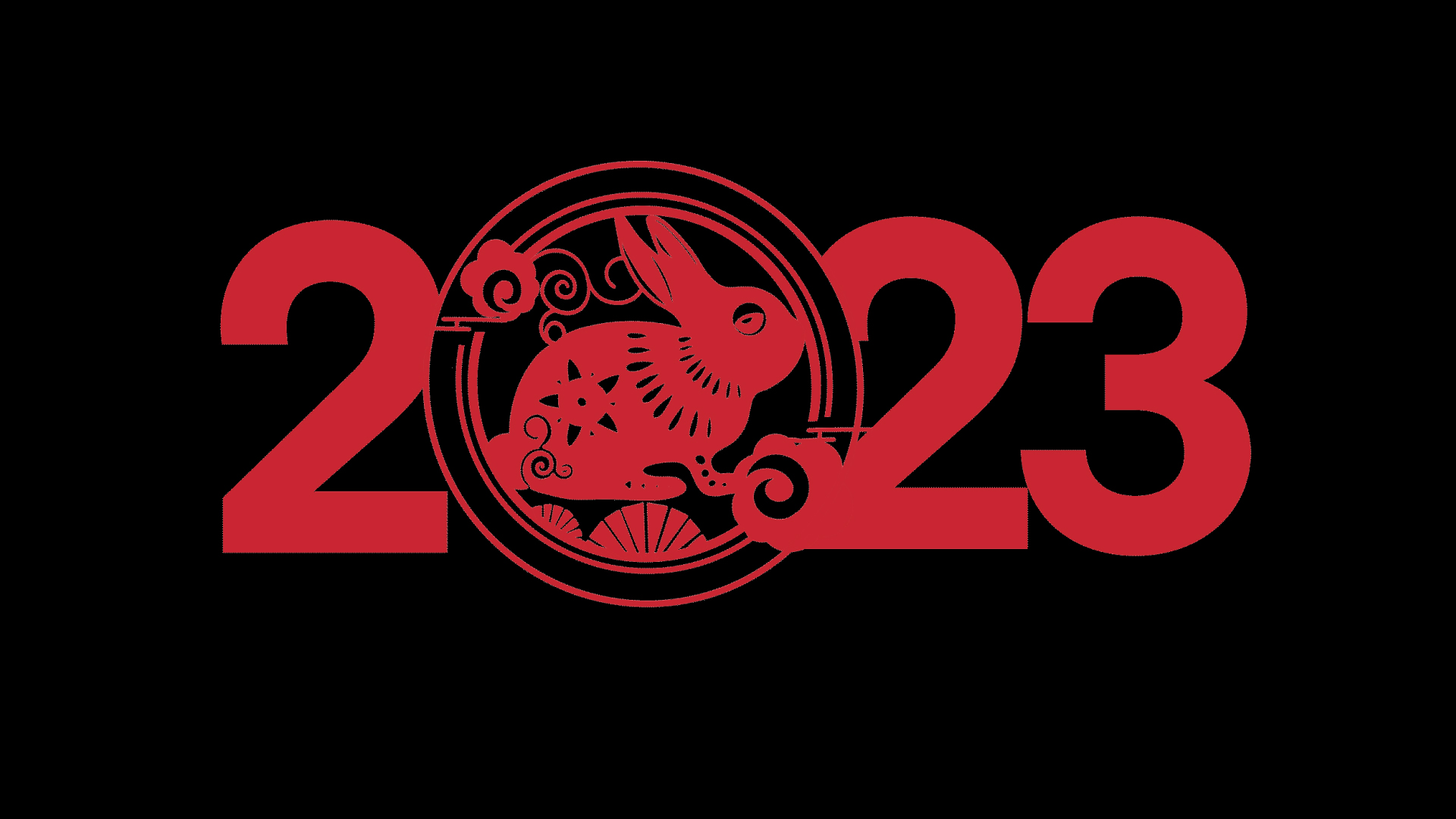 2023兔年农历新年春节红色传统剪纸视频的预览图