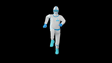 C4D人物医护人员防护服大白跑步防护服3D立体视频的预览图
