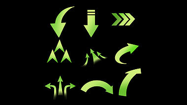 绿色环保箭头标志合集视频的预览图