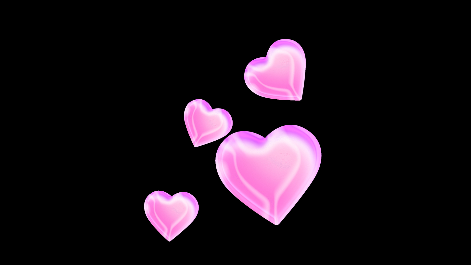 酸性爱心心形金属镭射质感心粉色情人节视频的预览图