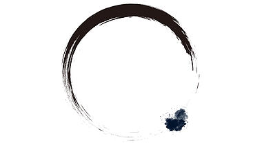 中国风水墨毛笔圆环边框圆形黑色视频的预览图