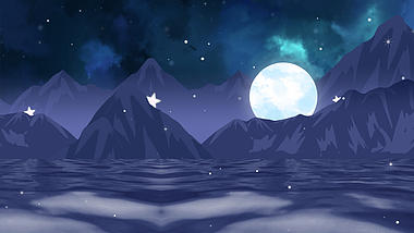 原创中秋节月亮视频动态背景模板视频的预览图
