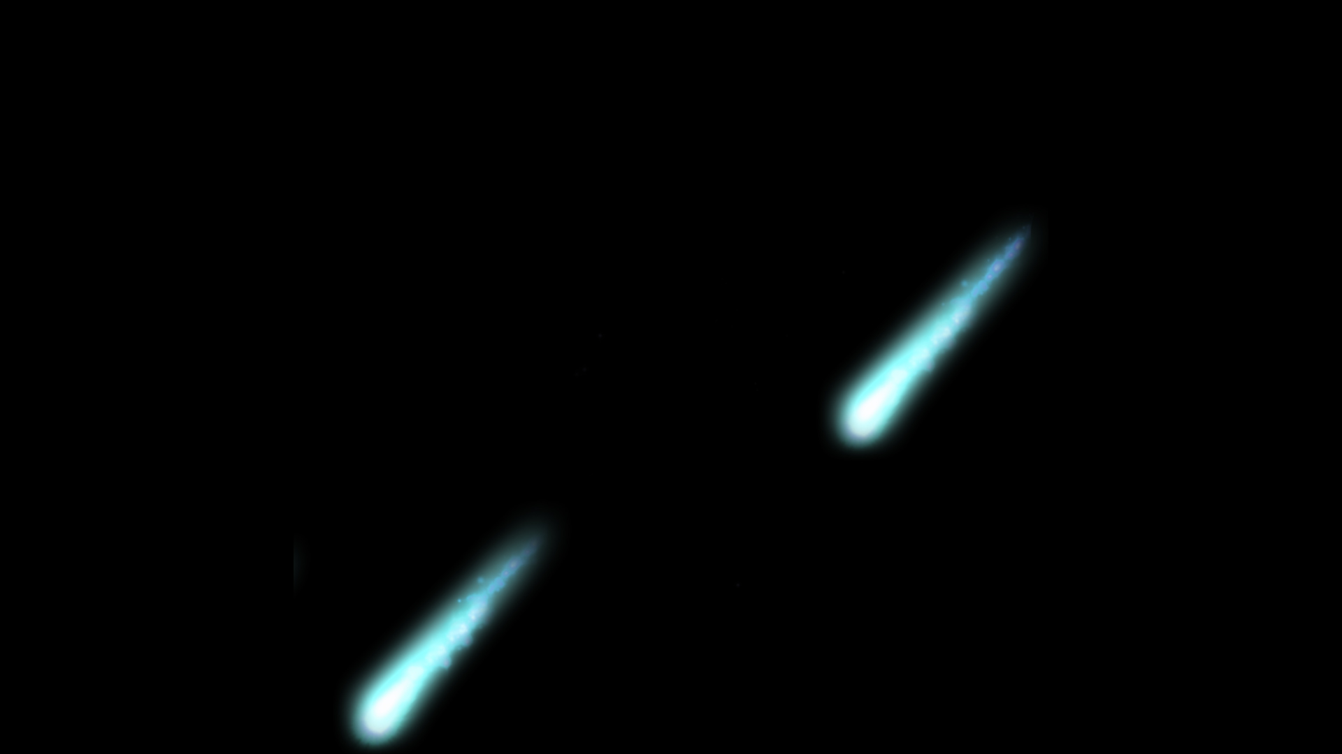 流星陨石坠落光效流星雨蓝色视频的预览图