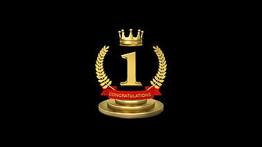 C4D立体3D金色皇冠第一名冠军颁奖视频的预览图