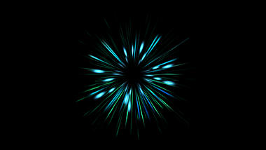 放射光线科技风蓝绿色视频的预览图