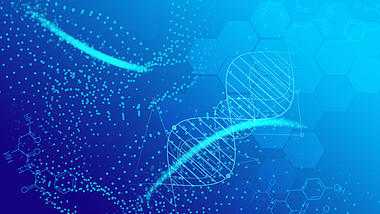 科技蓝色基因链粒子光线视频背景蓝色视频的预览图