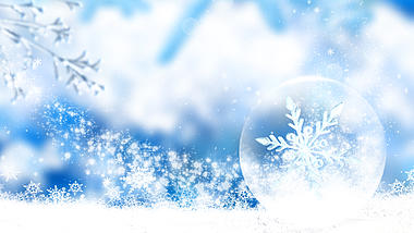 原创冬季冬日下雪小雪清新大气唯美冬天雪花视频背景AE模板视频的预览图