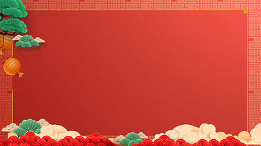 原创新年元旦兔年大吉红色喜庆春节AE背景模板视频的预览图