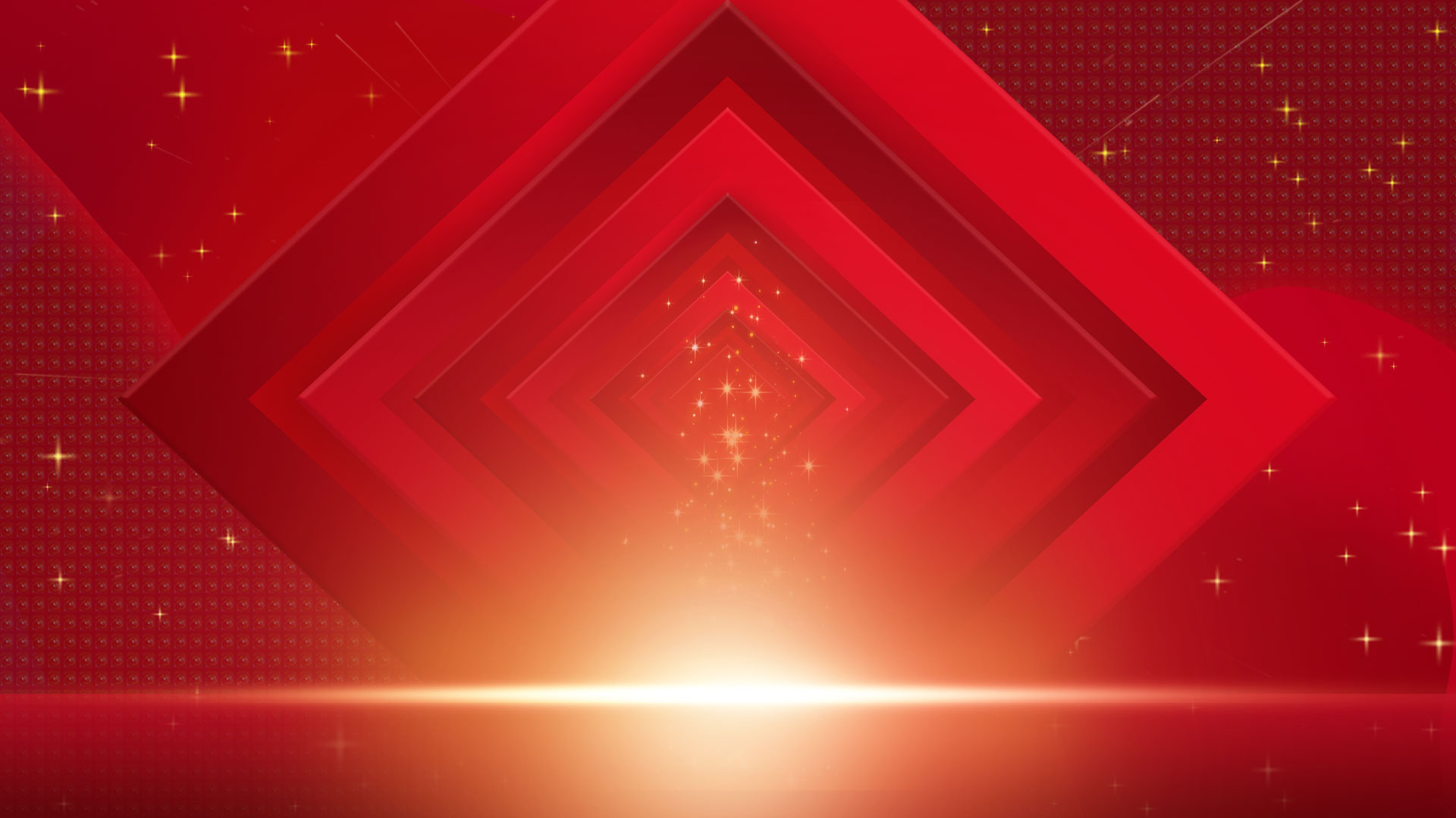 原创红色商务形状光效大红色年会动态背景视频AE模板视频的预览图