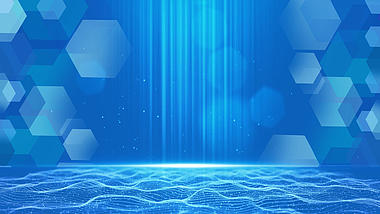 原创科技几何图形蓝色科技背景视频AE模板视频的预览图