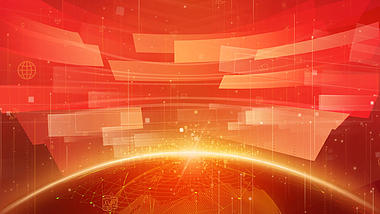 原创红色商务形状地球红色商务科技背景视频AE模板视频的预览图