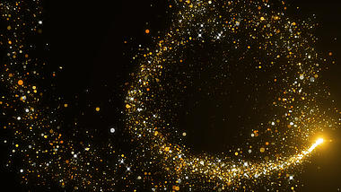 金色粒子光效特效画圈通道视频AE模板视频的预览图