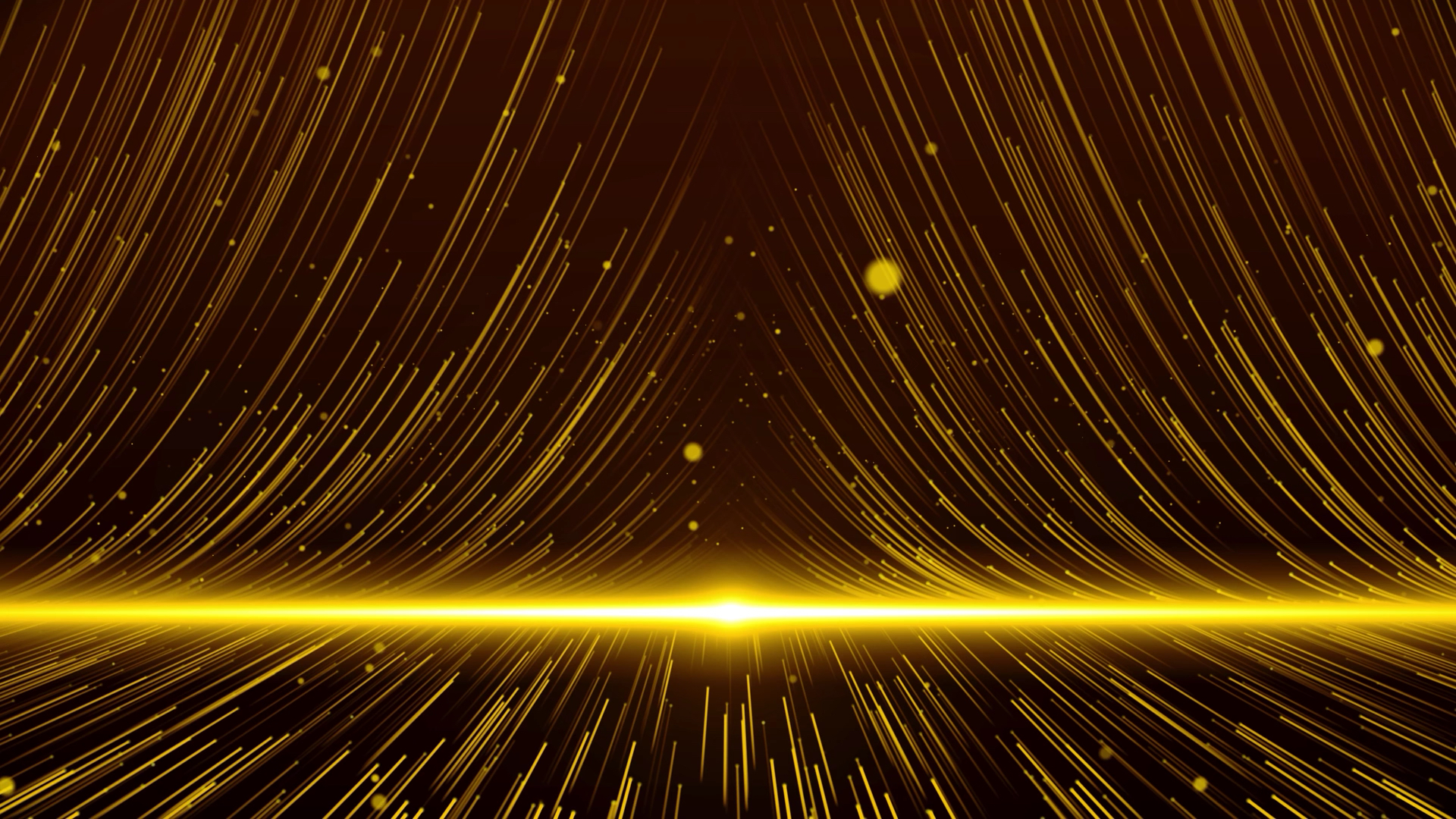 大气震撼金色粒子线条晚会商务4k背景视频视频的预览图