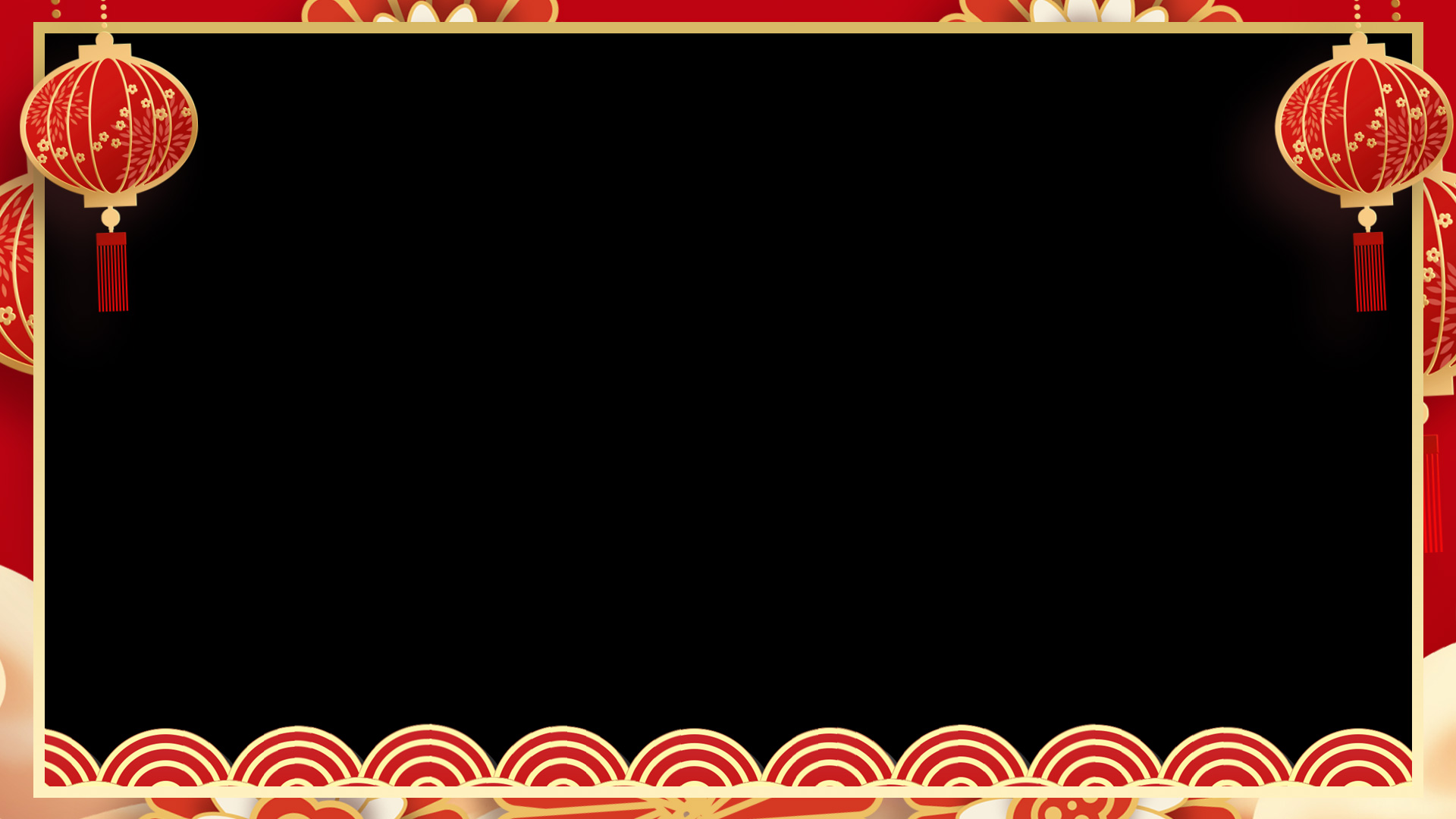原创中国风兔年新年拜年祝贺边框剪纸风视频边框视频的预览图