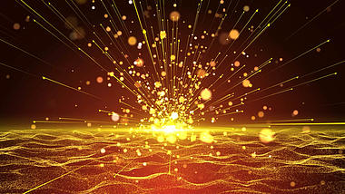 金色粒子爆炸发散光效背景视频AE模板视频的预览图