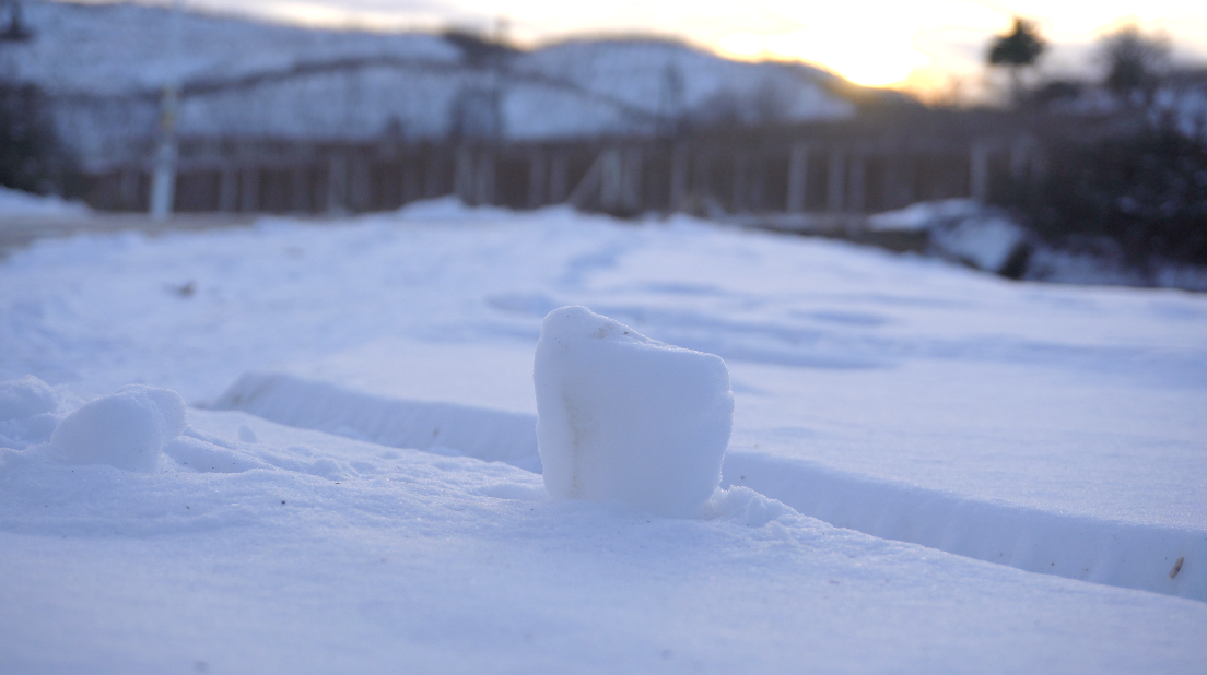4K实拍冬天特写雪景意境镜头视频的预览图