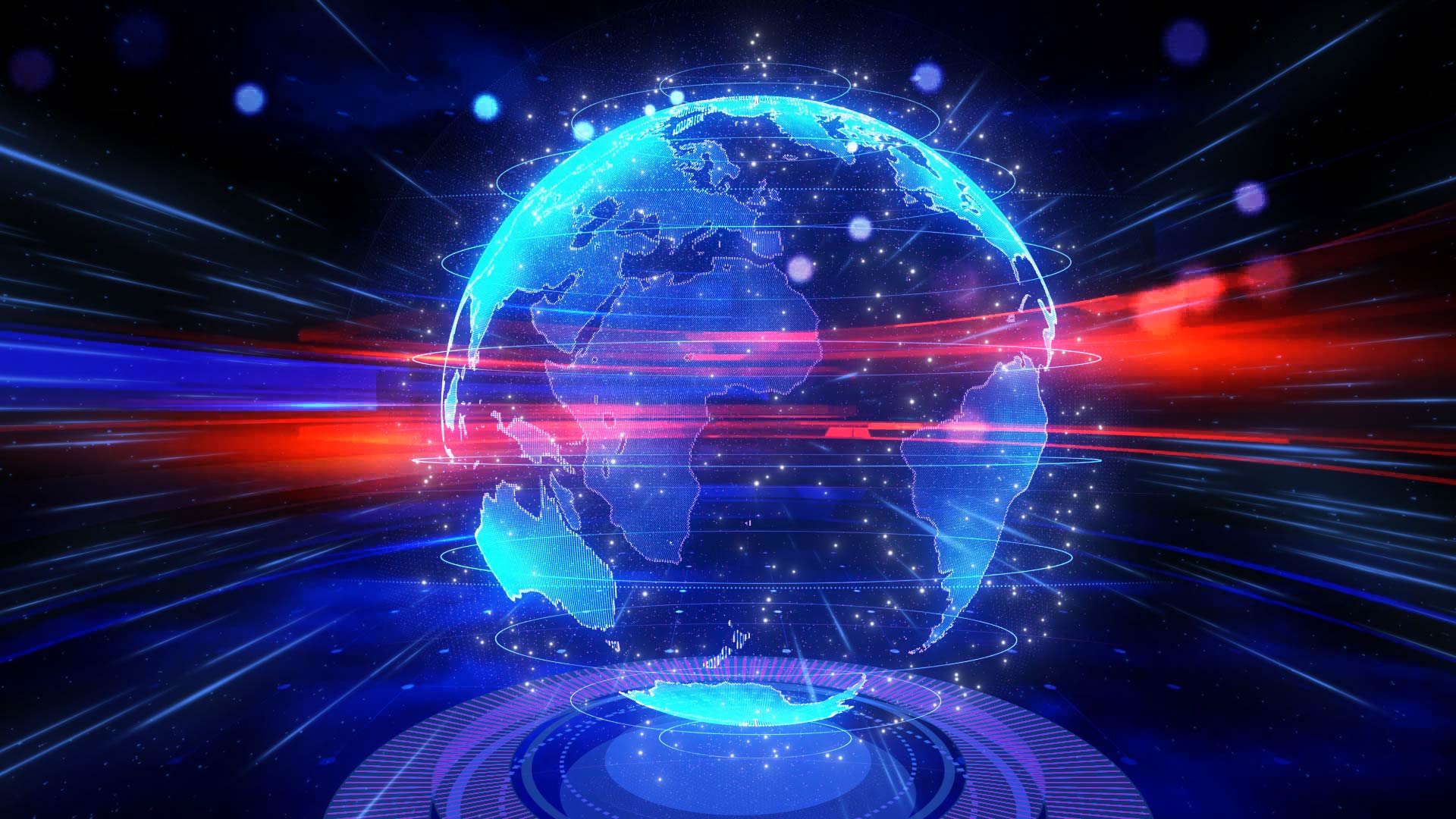 蓝色宇宙星空商务科技地球背景视频的预览图