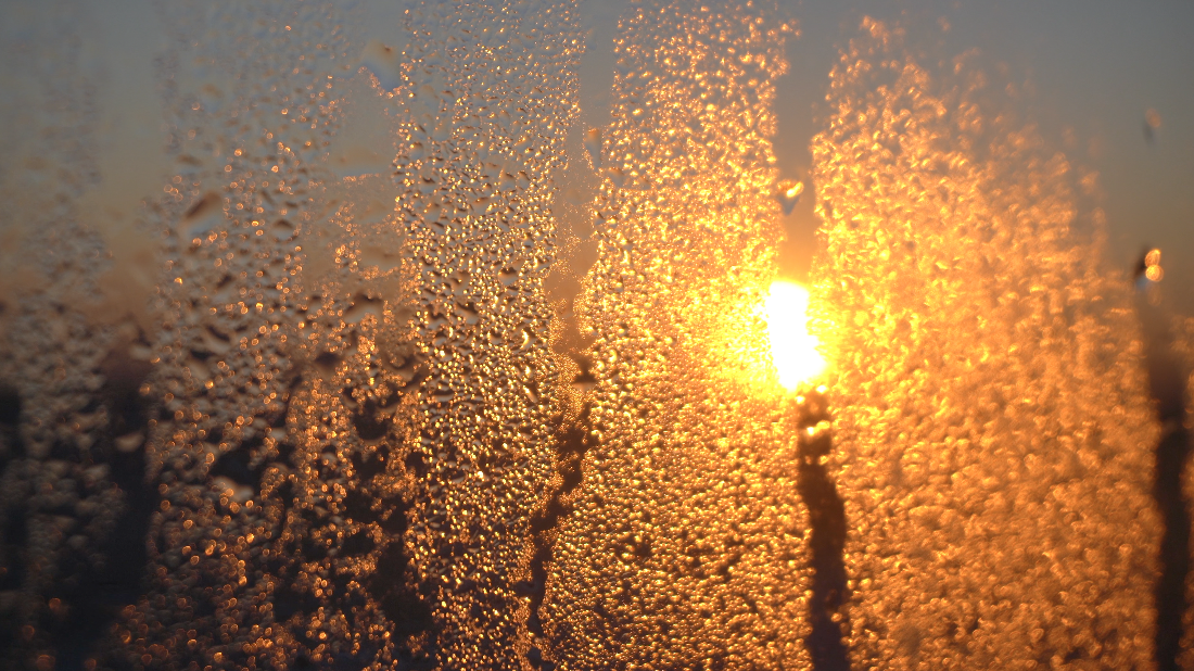 4K实拍冬日暖阳玻璃窗上雾水滴意境空镜头实拍视频的预览图