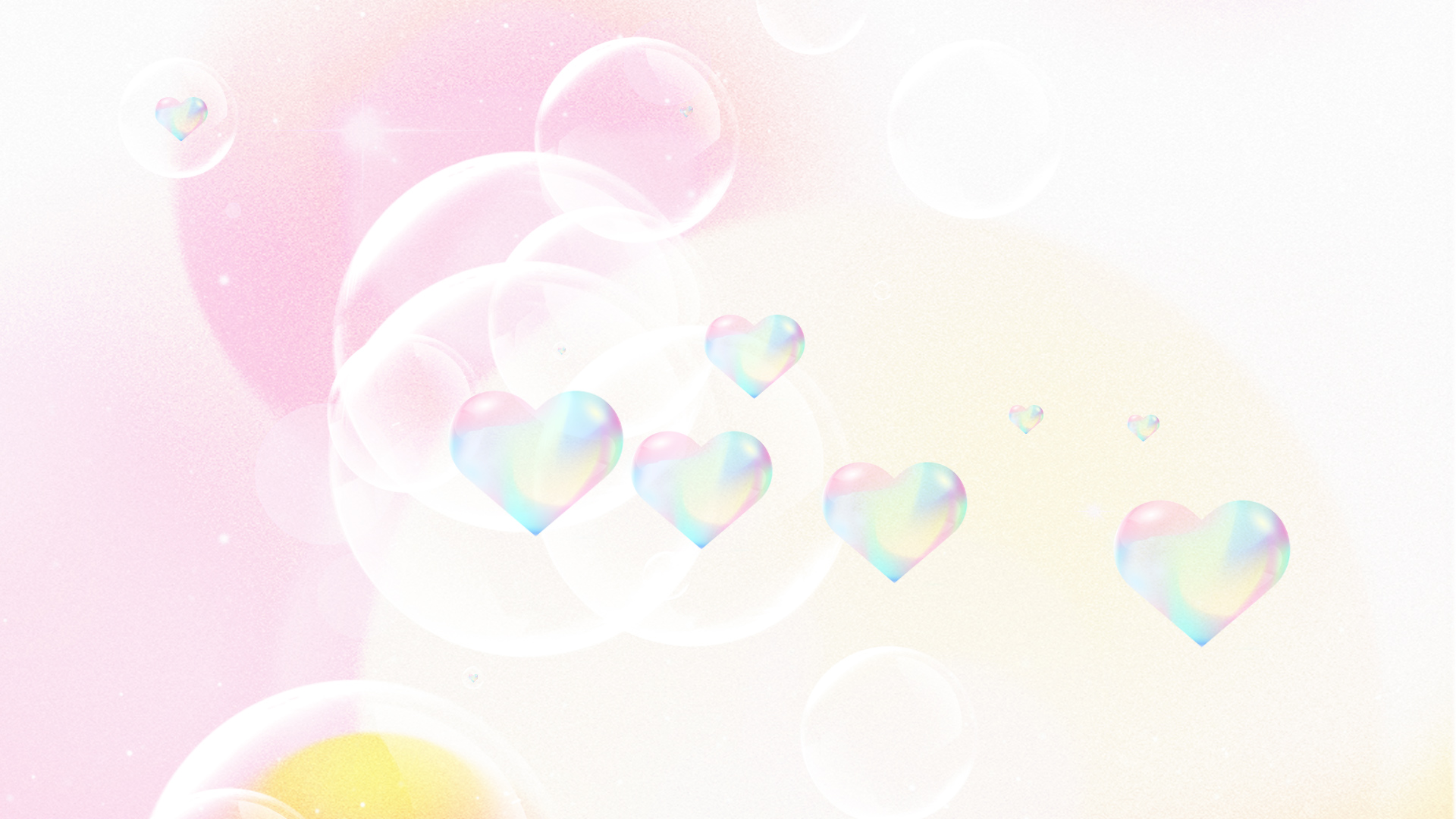 原创浪漫情人节爱心泡泡彩色透明简约背景视频ae模版视频的预览图