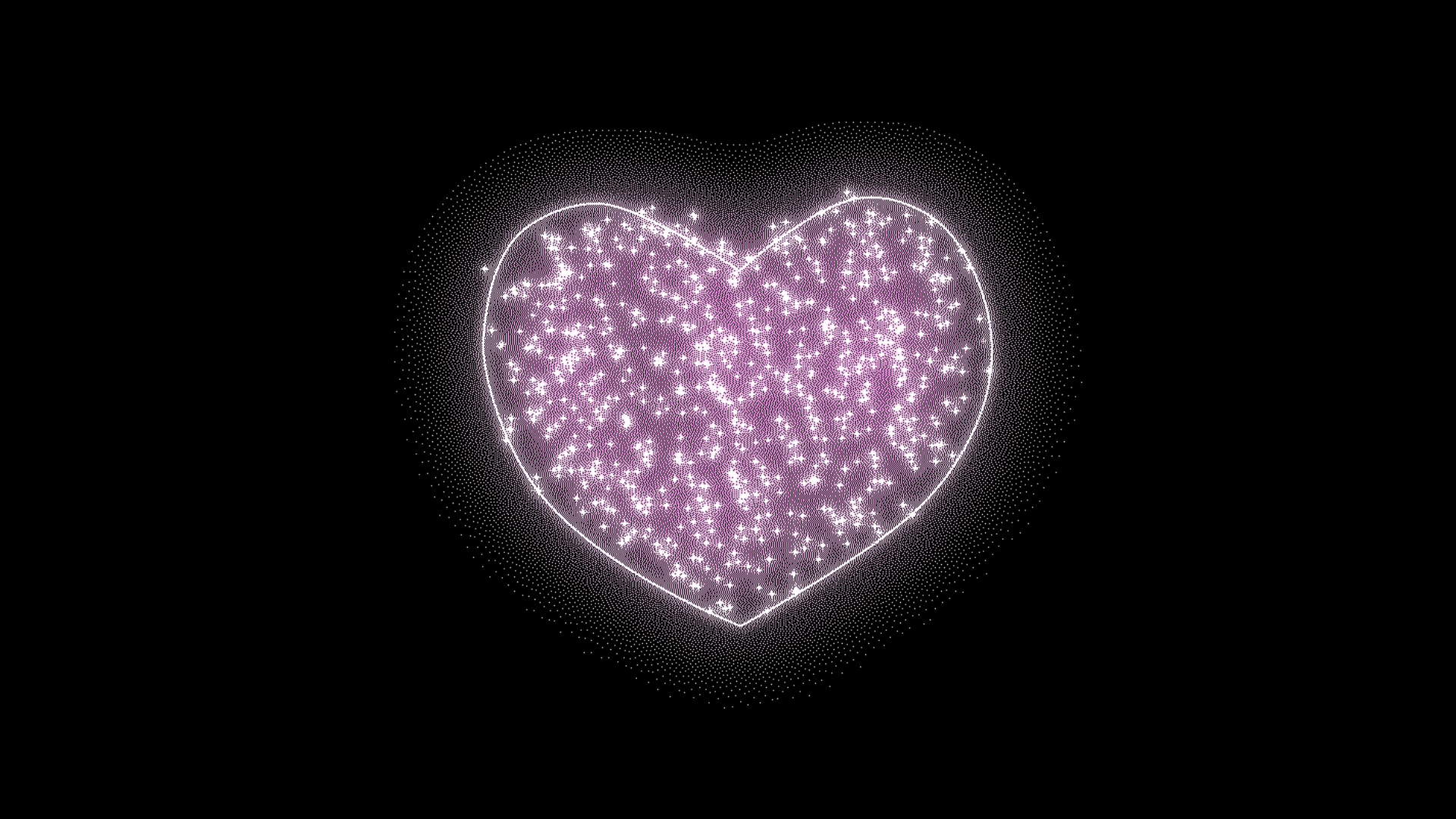 梦幻粉色爱心光效粒子心形带通道元素视频的预览图