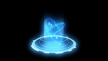 科技元素法阵蓝色光晕游戏特效视频的预览图