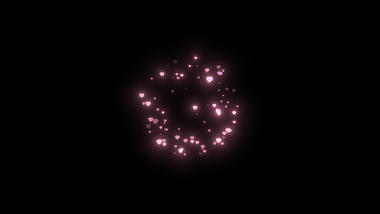 浪漫梦幻情人节七夕粉色心形爱心粒子游戏点击烟花光效光视频的预览图