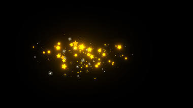 唯美金色星星星光粒子光效光带通道特效视频的预览图