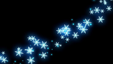 蓝色雪花飘雪粒子光效光发光带通道特效视频的预览图
