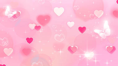 原创情人节爱心粉色背景视频AE模板视频的预览图