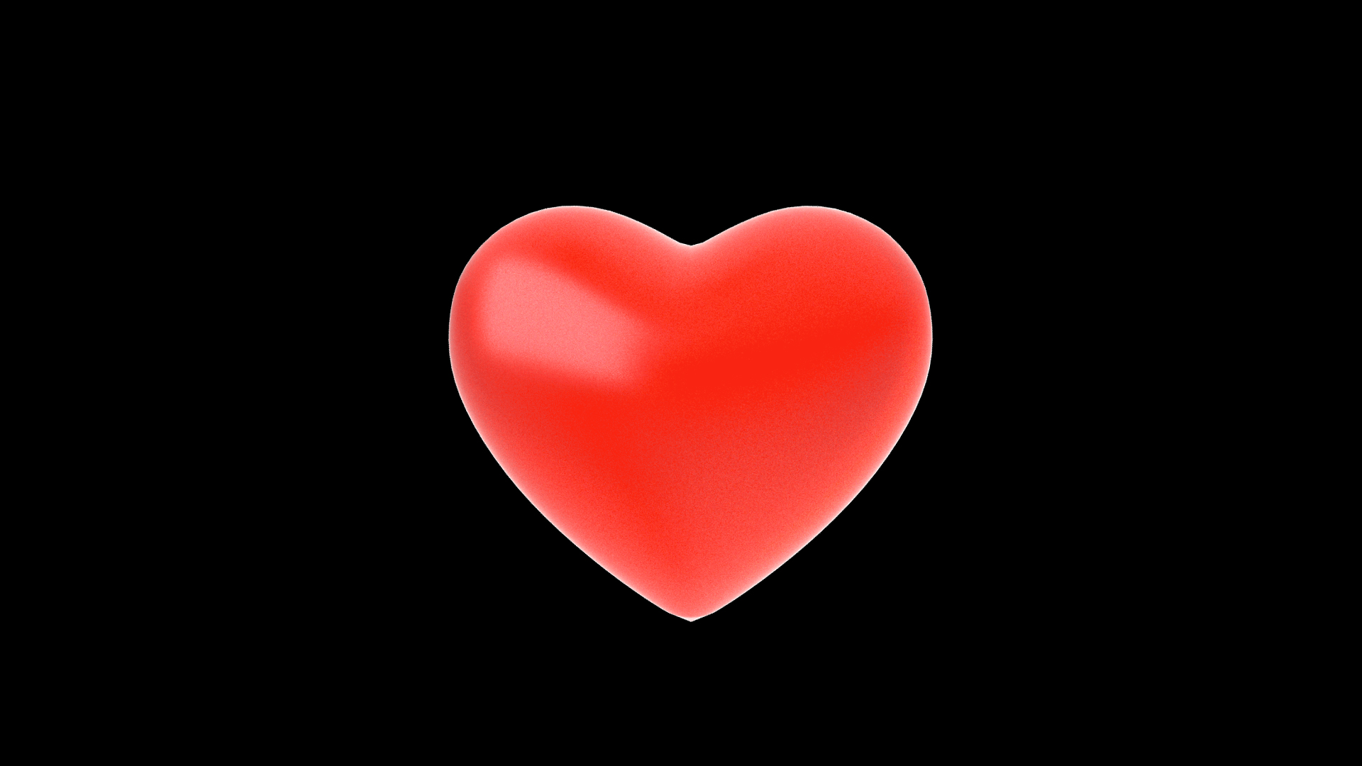 3D立体C4D简约情人节浪漫爱心心形立体挂件装饰视频的预览图