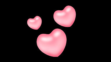 情人节唯美立体爱心淡粉色挂件装饰视频的预览图