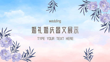 西式清新浪漫婚礼婚庆婚礼纪照片展示AE模板视频的预览图
