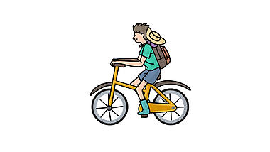 mg人物骑行自行车旅游元素视频的预览图
