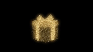 唯美星光装饰礼物礼盒盒子光效光粒子挂件视频的预览图