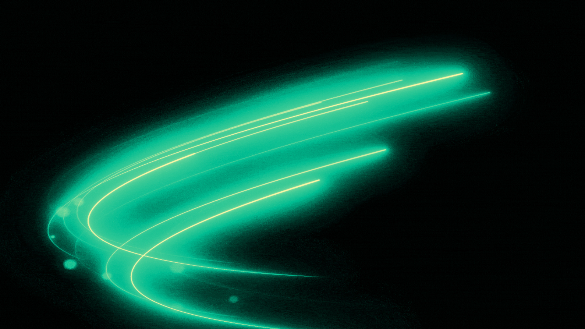 光线光斑光效粒子发光线条科技动感绿色视频的预览图