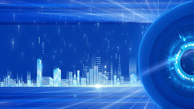 商务科技光效蓝色科技商务粒子数码光学动态背景视频的预览图