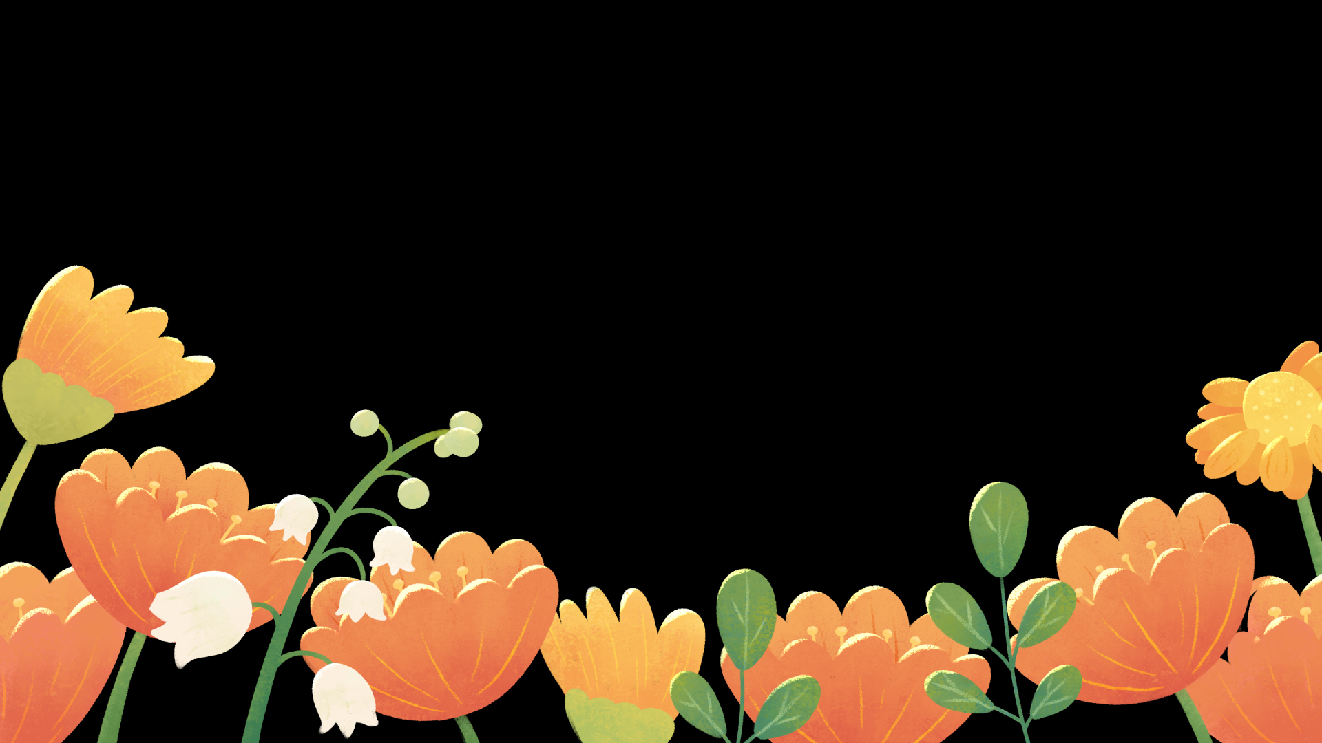 摇曳的花朵前景动画装饰元素视频的预览图
