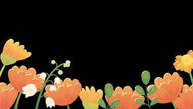 摇曳的花朵前景动画装饰元素视频的预览图