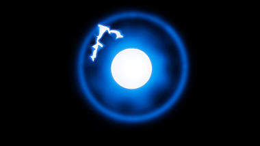 蓝色雷电闪光球气功球特效漫画风游戏特效视频的预览图