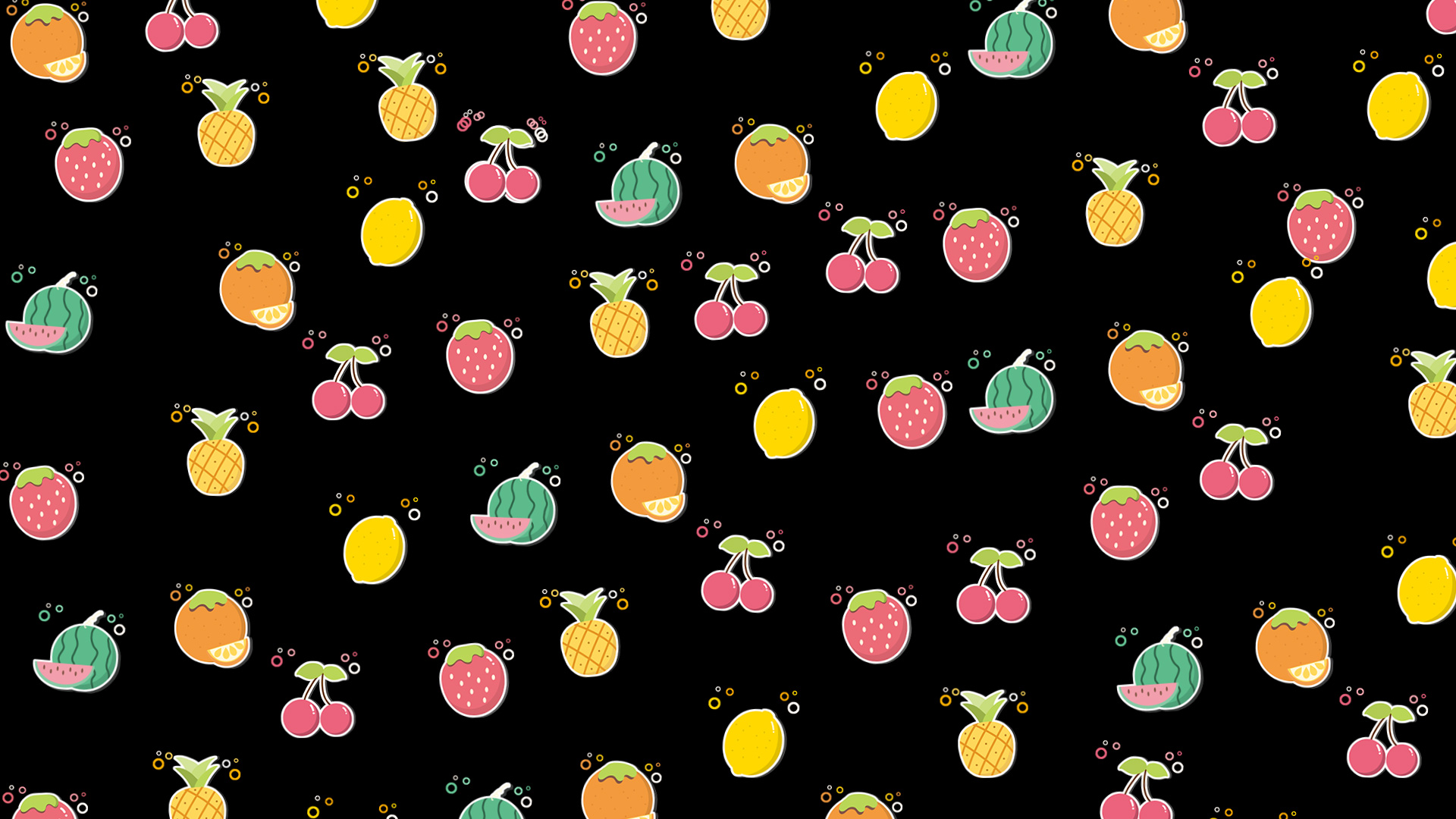 原创夏天夏季夏日水果可爱装饰底纹视频素材视频的预览图