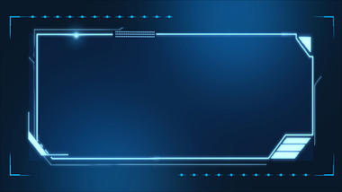 商务科技线条边框字幕版蓝色大气简约动态背景视频的预览图