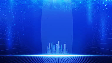 商务科技城市光效蓝色大气企业年会海报背景科技感视频的预览图